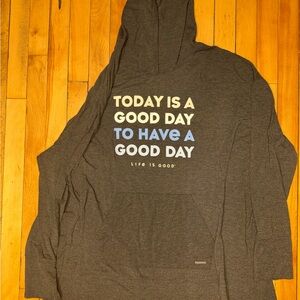 Life Is Good Charcoal Hoodie